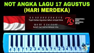 Not Pianika Lagu 17 Agustus Hari Merdeka 2024
