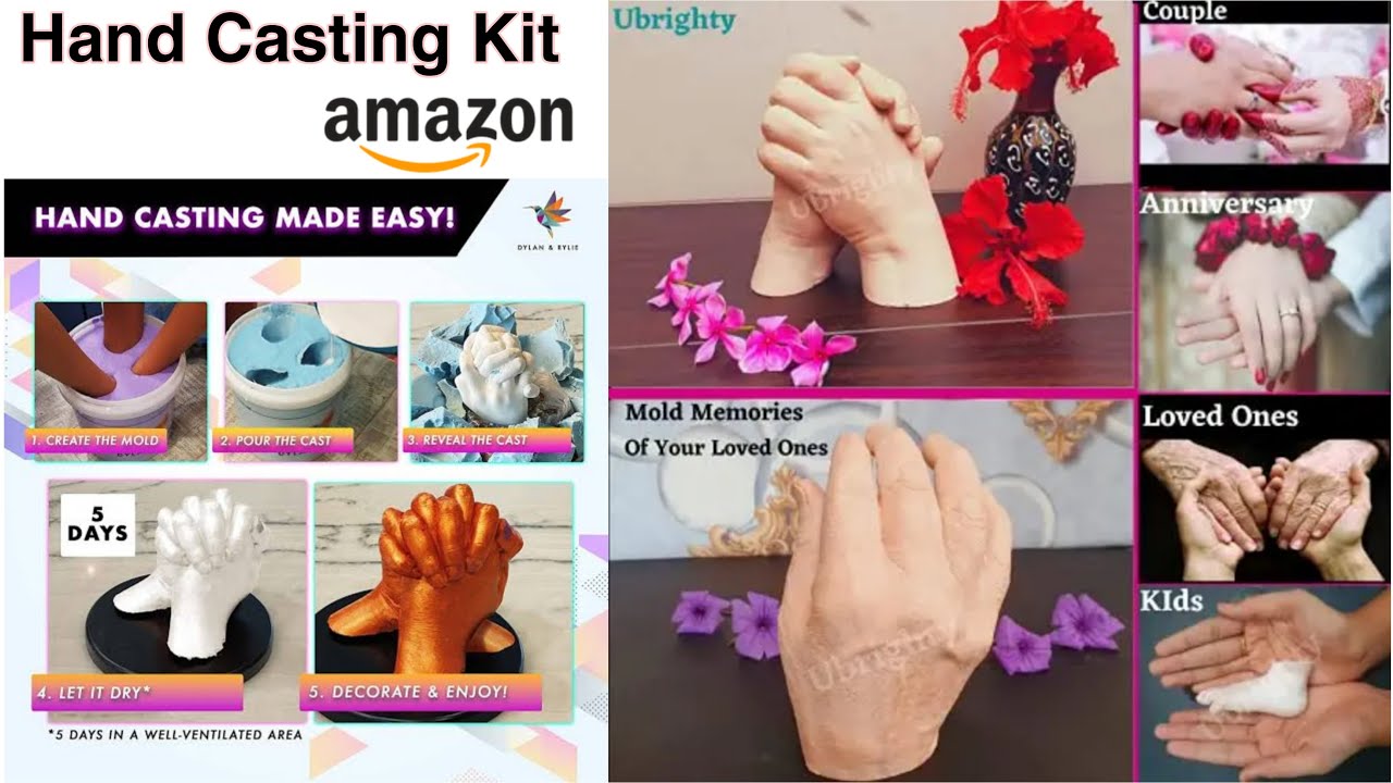 Ubrighty Hand Casting Kit for Couples, Baby, Gift, 3D Moulding Powder for  Hand, Foot, - Hand Casting Kit for Couples, Baby, Gift, 3D Moulding Powder  for Hand, Foot, . Buy 3D Hand