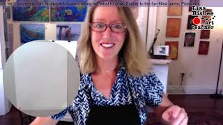 How to demonstrate drawing using Ecamm software interactivity with facebook comments - Art Lesson #7