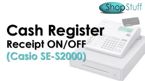 Casio SE-S300 SE-S2000 PCR-T2100 PCR-T2200 Switching The Receipt On Or Off