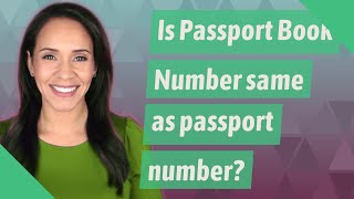 Is Passport Book Number same as passport number?