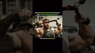CBUM REAR DELTA WITH ROPE | Rear delts built with control, not ego #cbum #trending #reardelts #yt