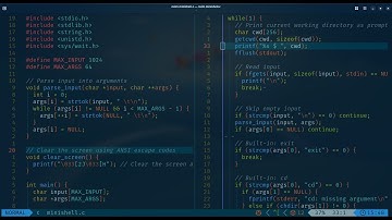 I Built a Mini Shell from Scratch in C | Neovim Editor | ASMR Coding