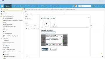Recording Audio In An Assignment In ItsLearning