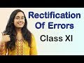 Introduction - Rectification of Errors - Classification of Errors (Accounts class 11)