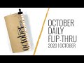 October Daily Traveler's Notebook 2020 | Flip Through