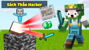 Minecraft Bedwars, Nhưng Dùng Sách Thần Hacker Nhận Vũ Khí Siêu Mạnh Và Sáng Tạo Troll Noob Team