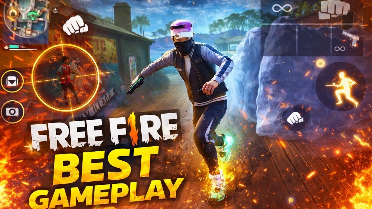 Custome gameplay 🎯 ll 1 vs 1 FF 🎮ll 🎵 music by # eradaze torn a part 📍