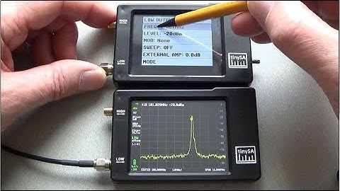 tinySA frequency slider demo