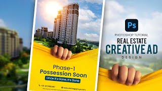 How to design creative Real Estate poster In Photoshop #viral #trending #2023