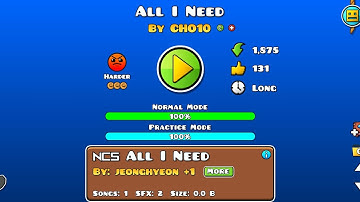"All I Need" By: CHO10 100% [3 Coins] | Geometry Dash 2.2