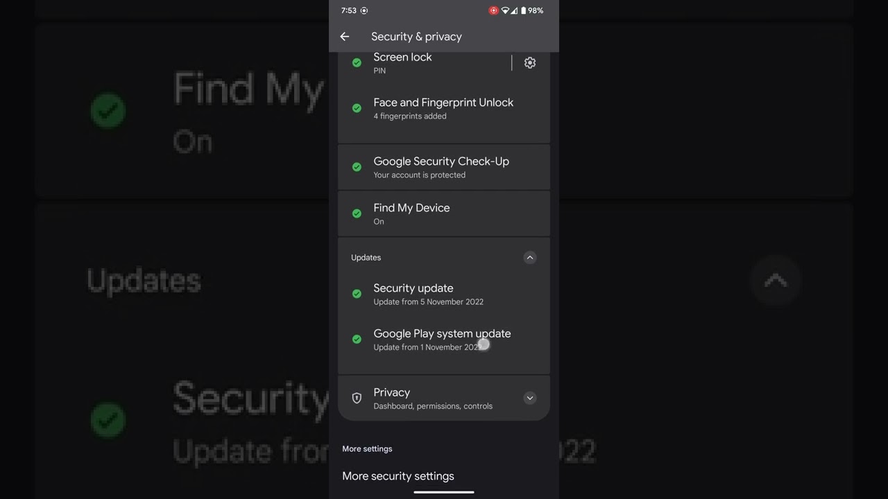 New Security & Privacy section on Google Pixel 7 Pro 🔐📱