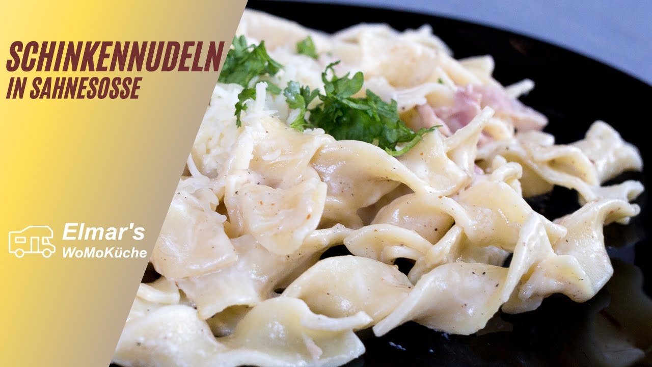 Schinkennudeln in Sahnesoße