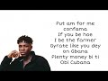 Joeboy - Cubana (lyric video)