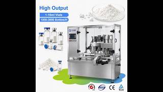 Lyophilized Powder Vial Filling Machine | Powder Filling + Stoppering + Crimping Machine