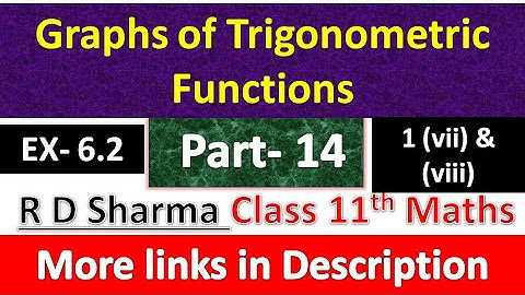 Graphs of Trigonometric Functions | Class 11th Maths R D Sharma Solution |  Chapter 6 | Part 14