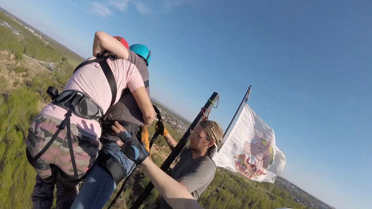 Роупджампинг - прыжки с верёвкой в Казани. Труба 46 метров! - YouTube