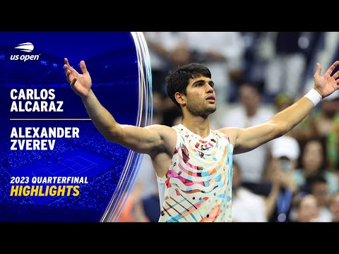 Carlos Alcaraz vs. Alexander Zverev Highlights | 2023 US Open Quarterfinal