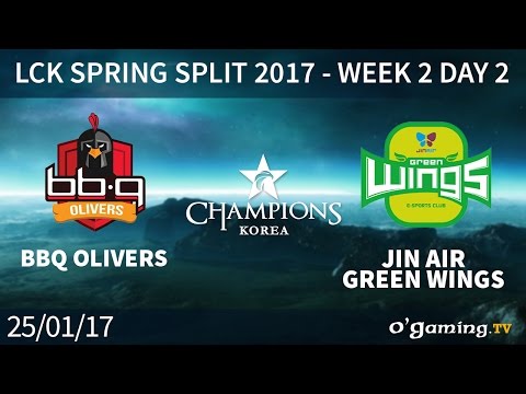 bbq Olivers vs Jin Air Green Wings - LCK Spring Split 2017 - Week 2 Day 2 - League of Legends
