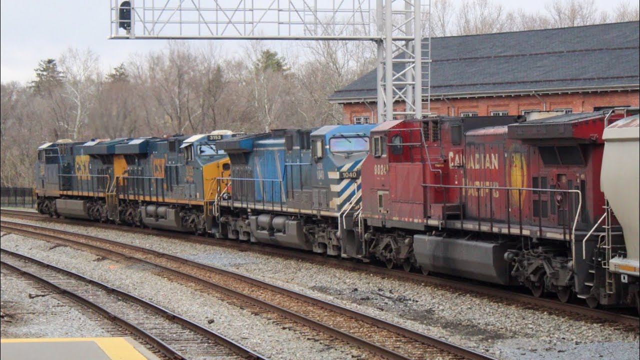 CSX train V008 runs over a camera in Martinsburg, WV with a colorful
