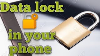 mobile mein data lock kaise Karen data lock screenshot 4