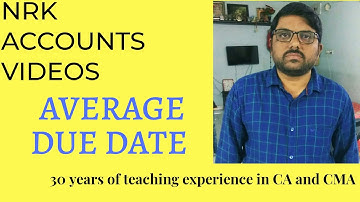 CA Foundation/Average due date/ICAI practical question no:1