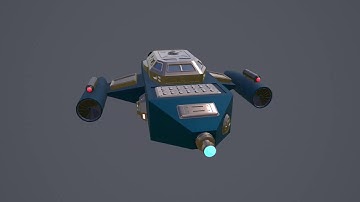 Spaceship Sci-Fi Dropship 3D model