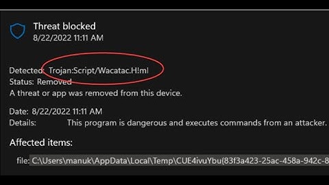 Trojan:Script/Wacatac.H!ml Removal Guide