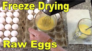 Freeze Drying Raw Eggs