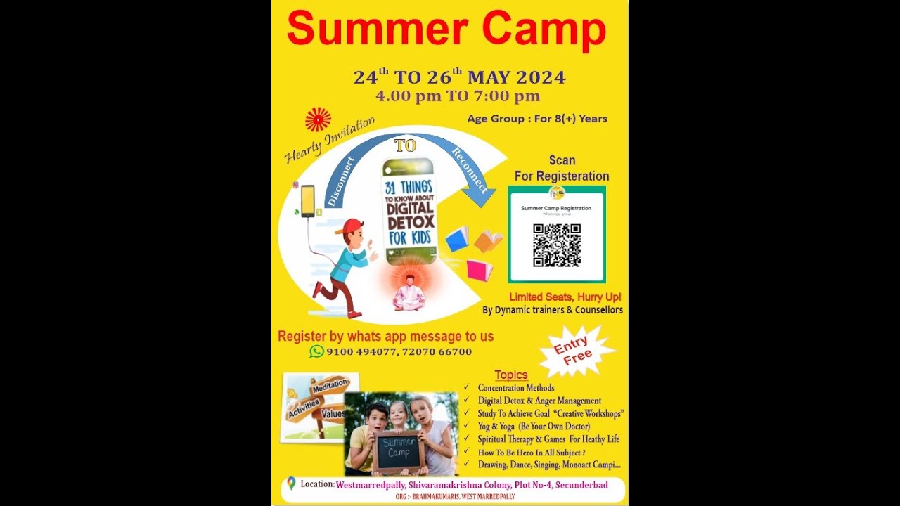 Live 26052024 Summer Camp At Westmarredpally Centre Secunderabad