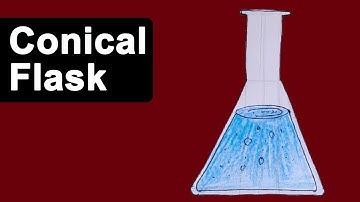 How to draw a conical flask? (Chemistry lab tools)