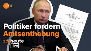 Hochverrat-Vorwurf gegen Putin: Russischer Abgeordneter über gefährliche Initiative | ZDFheute live