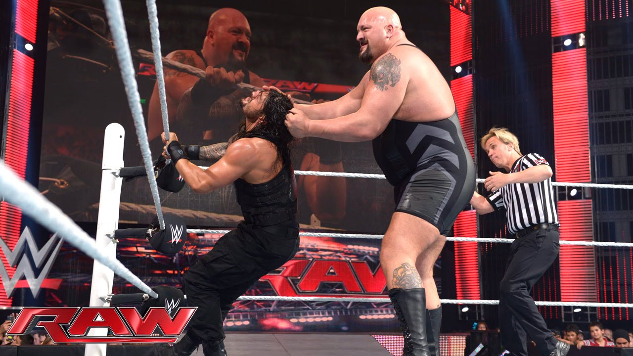 Roman Reigns Vs Big Show Raw April 6 2015 Youtube