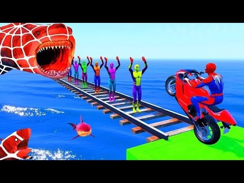 Spider-Man Rescue الرجل العنكبوت انقاذbatman vs iron man vs venom funnyGame GTA 5 superhero