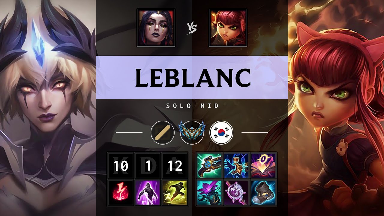 LeBlanc Mid vs Annie - KR Challenger Patch 25.12