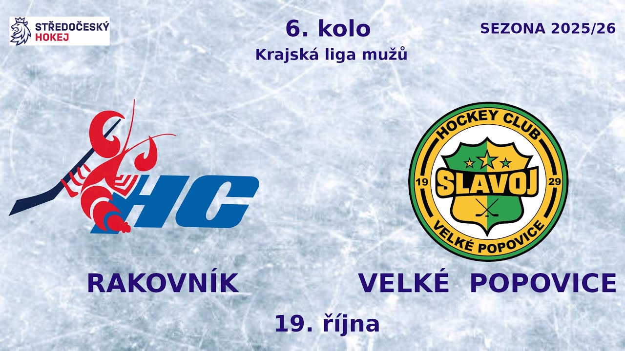 HC Rakovník vs. HC SLAVOJ Velké Popovice 3:1 - 6. kolo KLM  -  19.10.2025