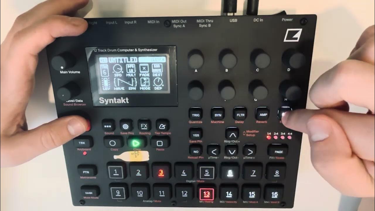 Techno from scratch workflow (Syntakt Elektron) YouTube