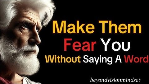How to Make Your ENEMIES Fear You Without Saying a Word | STOIC PHILOSOPHY