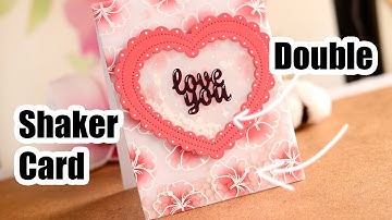 Double shaker card with a delicate vellum background