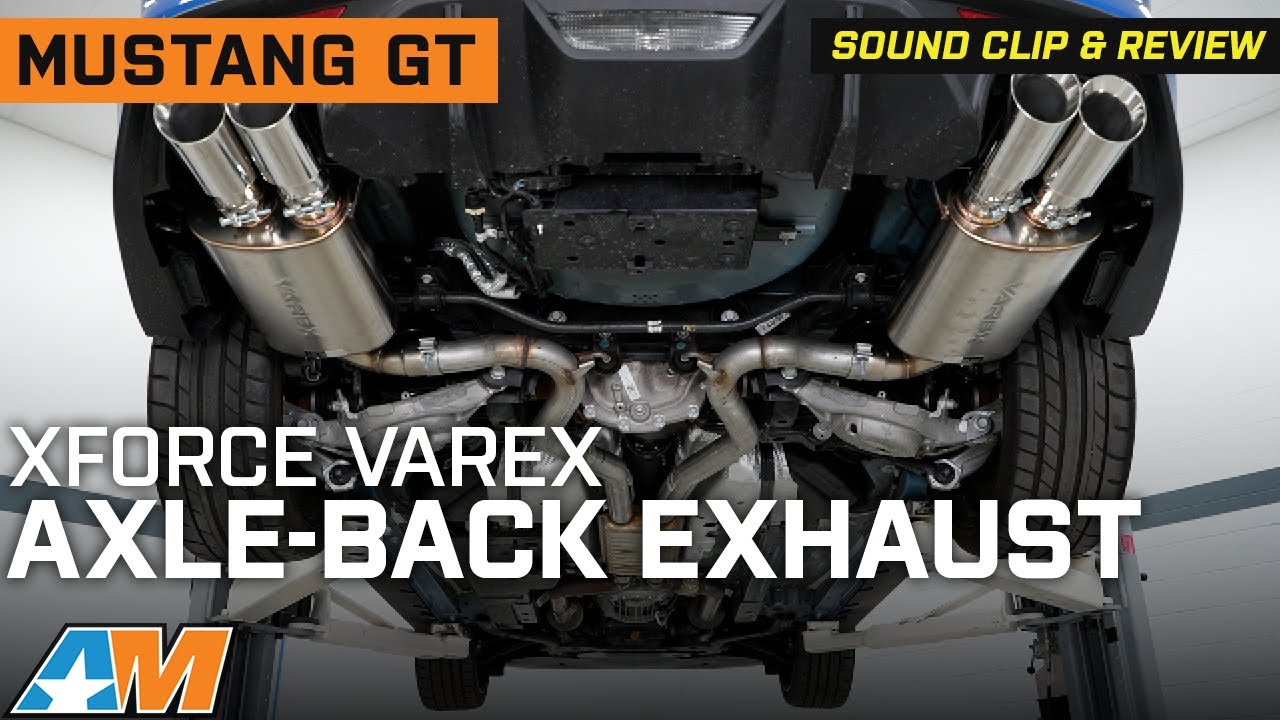 XForce Mustang Varex Twin 3-Inch Polished Axle-Back Exhaust ES