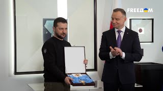 Зеленский получил от Дуды высшую награду Польши. Подробности