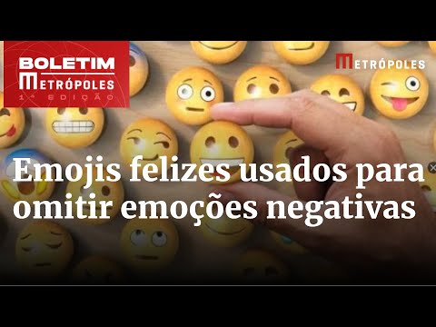 Emojis felizes são usados para omitir emoções negativas, aponta estudo | Boletim Metrópoles 1º