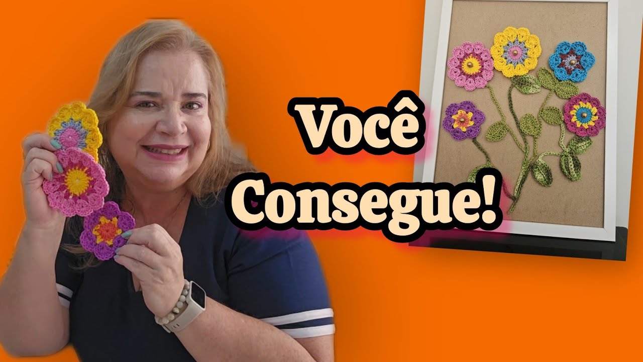 Eu fiz quadro de crochê em um dia! Mostro 3 opções lindas!