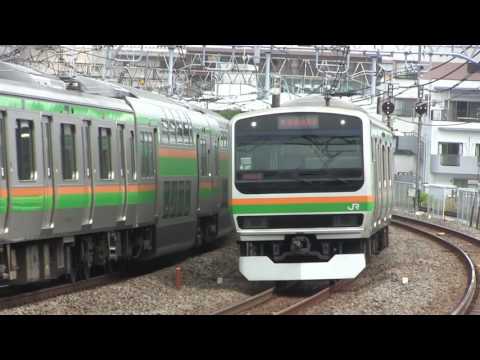 JR東日本 上野東京ライン（東海道線）E231系1000番台+E233系3000番台・横須賀線 E217系 同時発車