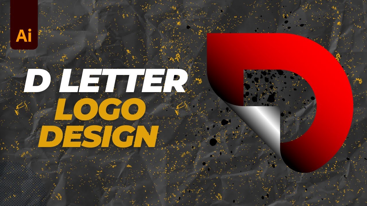 D Letter Logo | Design Illustrator - YouTube