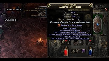 PERFECT 1200+ Armour Shield Craft Guide for Shield Wall build - Path Of Exile 2 #crafting