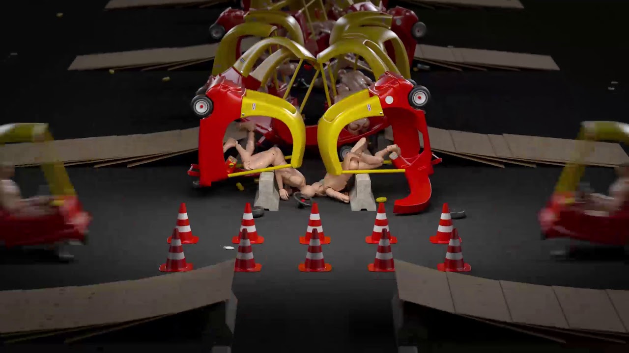 10 hours of Crash Test Dummies in Little Tike Cars YouTube