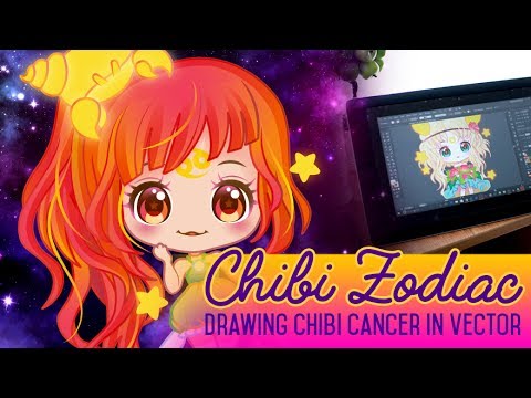 Zodiac Chibis - Cancer [ vector art ] - YouTube