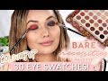 COLOURPOP Bare Necessities Eye Swatches! Swatching All 30 Shades On EYES!