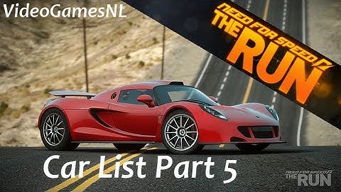 Need For Speed: The Run | Official Cars List Part 5 & Exclusive PS3 Cars [Xbox 360 | PS3] [HD]